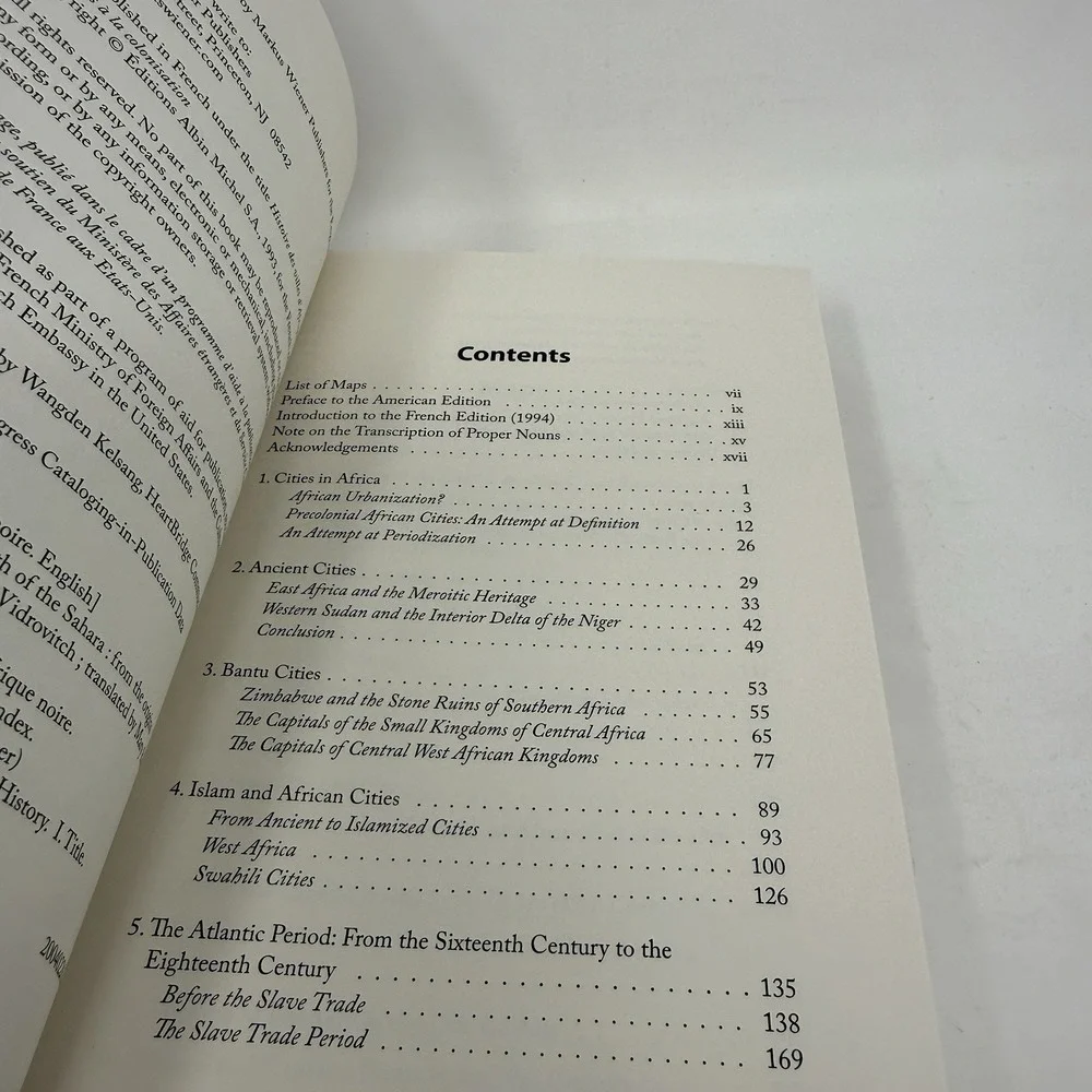 The History of African Cities South of the Sahara by Coquery-Vidrovitch, Cather
